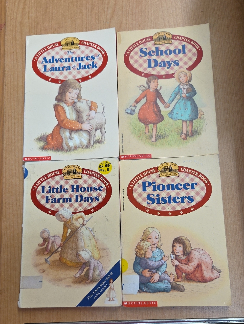 "Little House Chapter Book" series Scholastic 4 Books